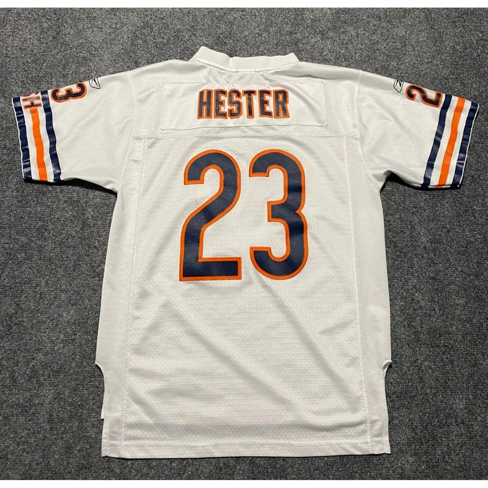 Vintage Devin Hester Chicago Bears Jersey Youth Large 14-16 White Reebok NFL 23